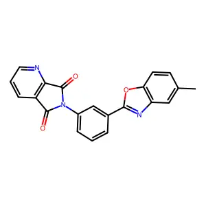 6-[3-(5-Methyl-1,3-benzoxazol-2-yl)phenyl]pyrrolo[3,4-b]pyridine-5,7-dione structure