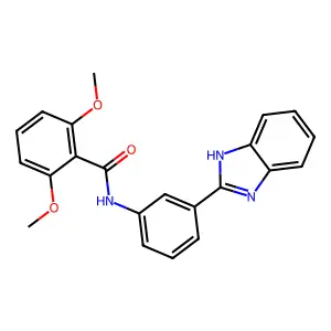 N-[3-(1H-benzimidazol-2-yl)phenyl]-2,6-dimethoxybenzamide structure
