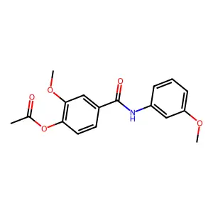 2-Methoxy-4-[(3-methoxyphenyl)carbamoyl]phenyl acetate structure