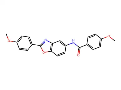 4-methoxy-N-[2-(4-methoxyphenyl)-1,3-benzoxazol-5-yl]benzamide structure