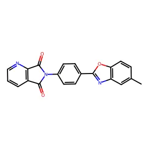 6-[4-(5-Methyl-1,3-benzoxazol-2-yl)phenyl]pyrrolo[3,4-b]pyridine-5,7-dione structure