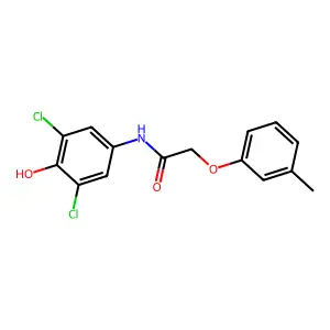N-(3,5-dichloro-4-hydroxyphenyl)-2-(3-methylphenoxy)acetamide structure