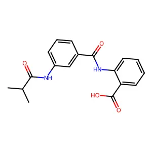 2-{[3-(Isobutyrylamino)benzoyl]amino}benzoic acid structure