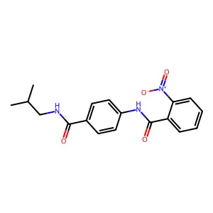N-[4-(2-methylpropylcarbamoyl)phenyl]-2-nitrobenzamide structure