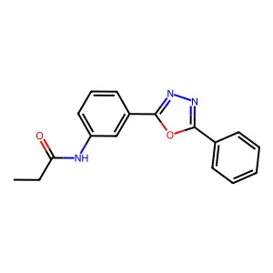 N-[3-(5-phenyl-1,3,4-oxadiazol-2-yl)phenyl]propanamide structure