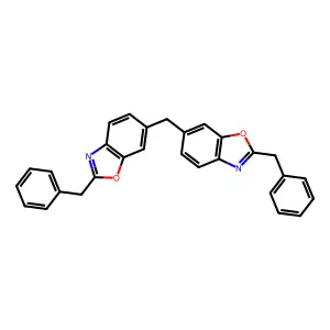 2-Benzyl-6-[(2-benzyl-1,3-benzoxazol-6-yl)methyl]-1,3-benzoxazole structure