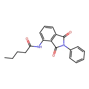 N-(1,3-dioxo-2-phenylisoindol-4-yl)pentanamide structure
