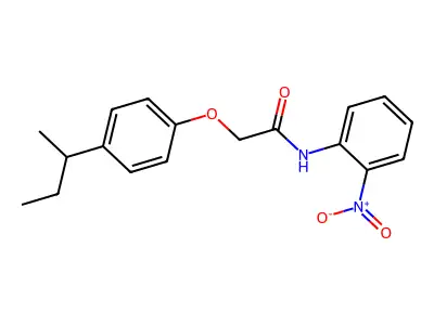 2-(4-butan-2-ylphenoxy)-N-(2-nitrophenyl)acetamide structure