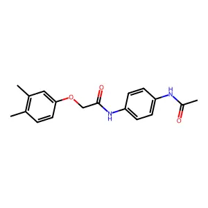 N-(4-acetamidophenyl)-2-(3,4-dimethylphenoxy)acetamide structure