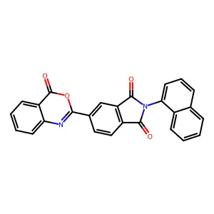 2-(1-naphthyl)-5-(4-oxo-4H-3,1-benzoxazin-2-yl)-1H-isoindole-1,3(2H)-dione structure