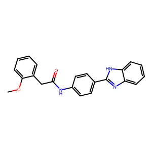 N-[4-(1H-benzimidazol-2-yl)phenyl]-2-(2-methoxyphenyl)acetamide structure