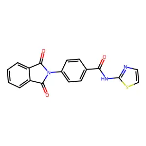 4-(1,3-dioxo-1,3-dihydro-2H-isoindol-2-yl)-N-(1,3-thiazol-2-yl)benzamide structure