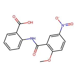 2-{[(2-Methoxy-5-nitrophenyl)carbonyl]amino}benzoic acid structure