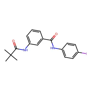 3-(2,2-dimethylpropanoylamino)-N-(4-iodophenyl)benzamide structure