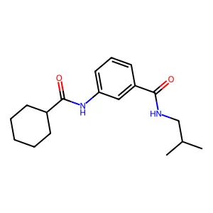 3-(cyclohexanecarbonylamino)-N-(2-methylpropyl)benzamide structure