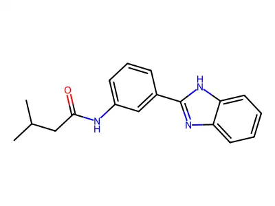 N-[3-(1H-benzimidazol-2-yl)phenyl]-3-methylbutanamide structure