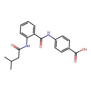 4-({2-[(3-Methylbutanoyl)amino]benzoyl}amino)benzoic acid structure