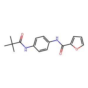 N-[4-(2,2-dimethylpropanoylamino)phenyl]furan-2-carboxamide structure