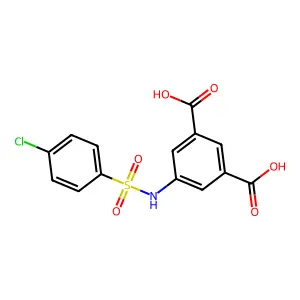 5-[(4-Chlorophenyl)sulfonylamino]benzene-1,3-dicarboxylic acid structure