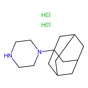 Adamantane, 1-(1-piperazinyl)-, dihydrochloride structure
