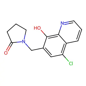1-[(5-Chloro-8-hydroxyquinolin-7-yl)methyl]pyrrolidin-2-one structure