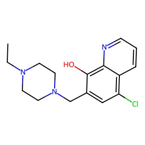 5-Chloro-7-[(4-ethylpiperazin-1-yl)methyl]quinolin-8-ol structure