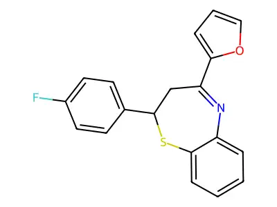 2-(4-Fluorophenyl)-4-(furan-2-yl)-2,3-dihydro-1,5-benzothiazepine structure