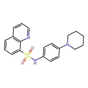 N-[4-(piperidin-1-yl)phenyl]quinoline-8-sulfonamide structure