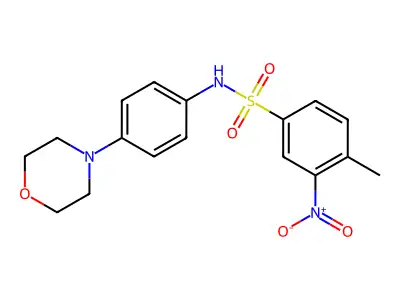 4-methyl-N-(4-morpholin-4-ylphenyl)-3-nitrobenzenesulfonamide structure
