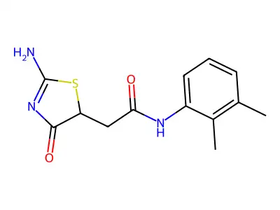N-(2,3-dimethylphenyl)-2-(2-imino-4-oxo-1,3-thiazolidin-5-yl)acetamide structure