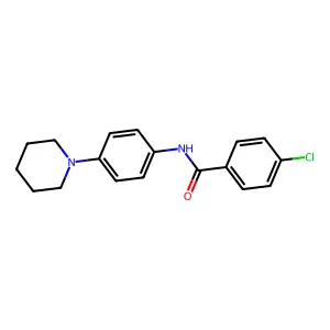 4-chloro-N-(4-(piperidin-1-yl)phenyl)benzamide structure