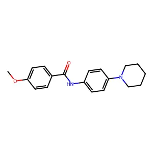 4-methoxy-N-(4-(piperidin-1-yl)phenyl)benzamide structure