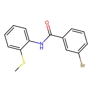 3-溴-N-[2-(甲硫基)苯基]苯甲酰胺 structure