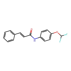 (2E)-N-[4-(difluoromethoxy)phenyl]-3-phenylprop-2-enamide structure