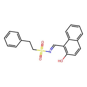 N-[(2-hydroxynaphthalen-1-yl)methylidene]-2-phenylethane-1-sulfonamide structure