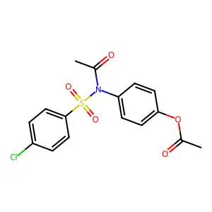 Acetic acid 4-[acetyl-(4-chloro-benzenesulfonyl)-amino]-phenyl ester structure