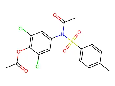 4-{Acetyl[(4-methylphenyl)sulfonyl]amino}-2,6-dichlorophenyl acetate structure