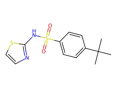 4-tert-butyl-N-(1,3-thiazol-2-yl)benzenesulfonamide structure