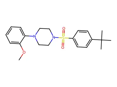 1-(4-Tert-butylbenzenesulfonyl)-4-(2-methoxyphenyl)piperazine structure
