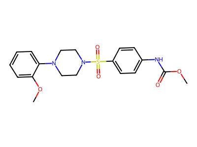 Methyl 4-{[4-(2-methoxyphenyl)-1-piperazinyl]sulfonyl}phenylcarbamate structure