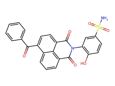 3-(6-Benzoyl-1,3-dioxobenzo[de]isoquinolin-2-yl)-4-hydroxybenzenesulfonamide structure