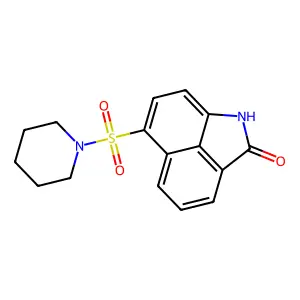 6-(1-piperidinylsulfonyl)benzo[cd]indol-2(1H)-one structure