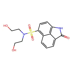 N,N-bis(2-hydroxyethyl)-2-oxo-1,2-dihydrobenzo[cd]indole-6-sulfonamide structure