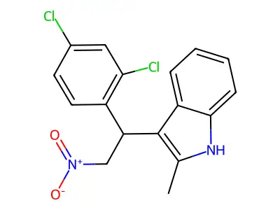 3-[1-(2,4-dichlorophenyl)-2-nitroethyl]-2-methyl-1H-indole structure