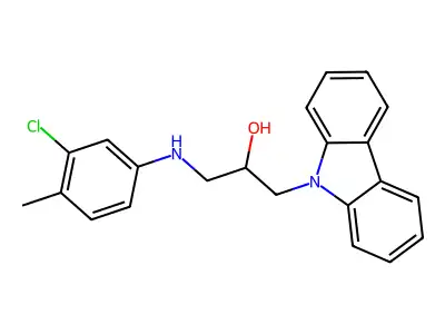 1-(9H-carbazol-9-yl)-3-((3-chloro-4-methylphenyl)amino)propan-2-ol structure