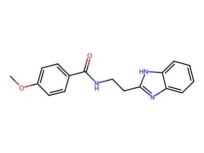 N-[2-(1H-benzimidazol-2-yl)ethyl]-4-methoxybenzamide structure