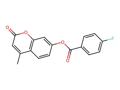 4-methyl-2-oxo-2H-chromen-7-yl 4-fluorobenzoate structure