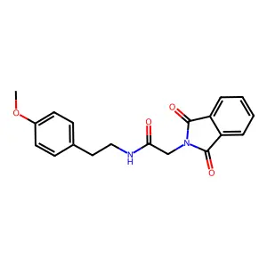 2-(1,3-dioxo-1,3-dihydro-2H-isoindol-2-yl)-N-[2-(4-methoxyphenyl)ethyl]acetamide structure