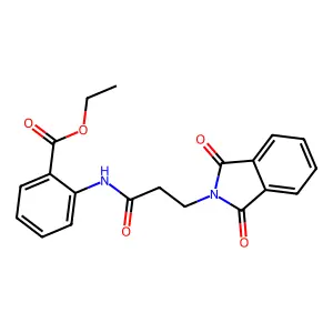 Ethyl 2-(3-(1,3-dioxoisoindolin-2-yl)propanamido)benzoate structure