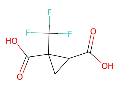 1-(trifluoromethyl)cyclopropane-1,2-dicarboxylic Acid structure